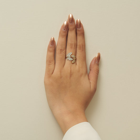 Butterfly Diamond Cocktail Ring