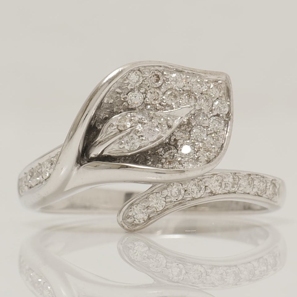 Leaf Natural Diamond Wrap Ring