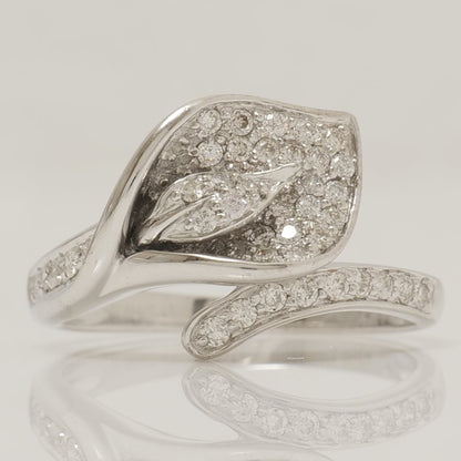 Leaf Natural Diamond Wrap Ring