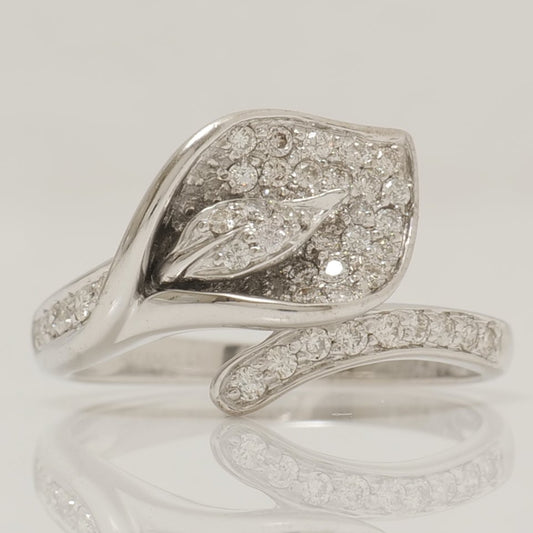 Leaf Natural Diamond Wrap Ring