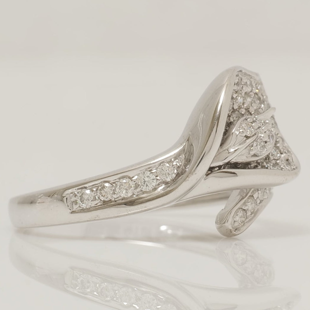 Leaf Natural Diamond Wrap Ring
