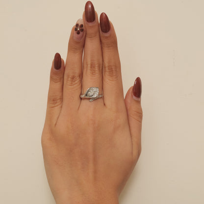 Leaf Natural Diamond Wrap Ring
