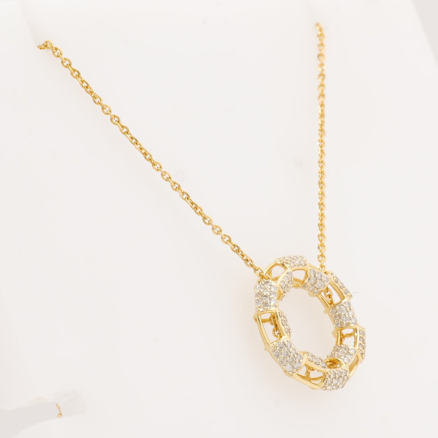 Diamond Circle Pendant Necklace