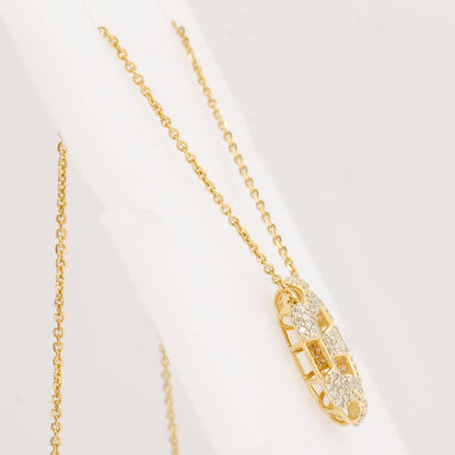 Diamond Circle Pendant Necklace