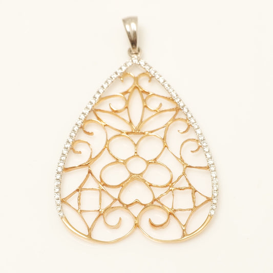 Filigree Diamond Pendant
