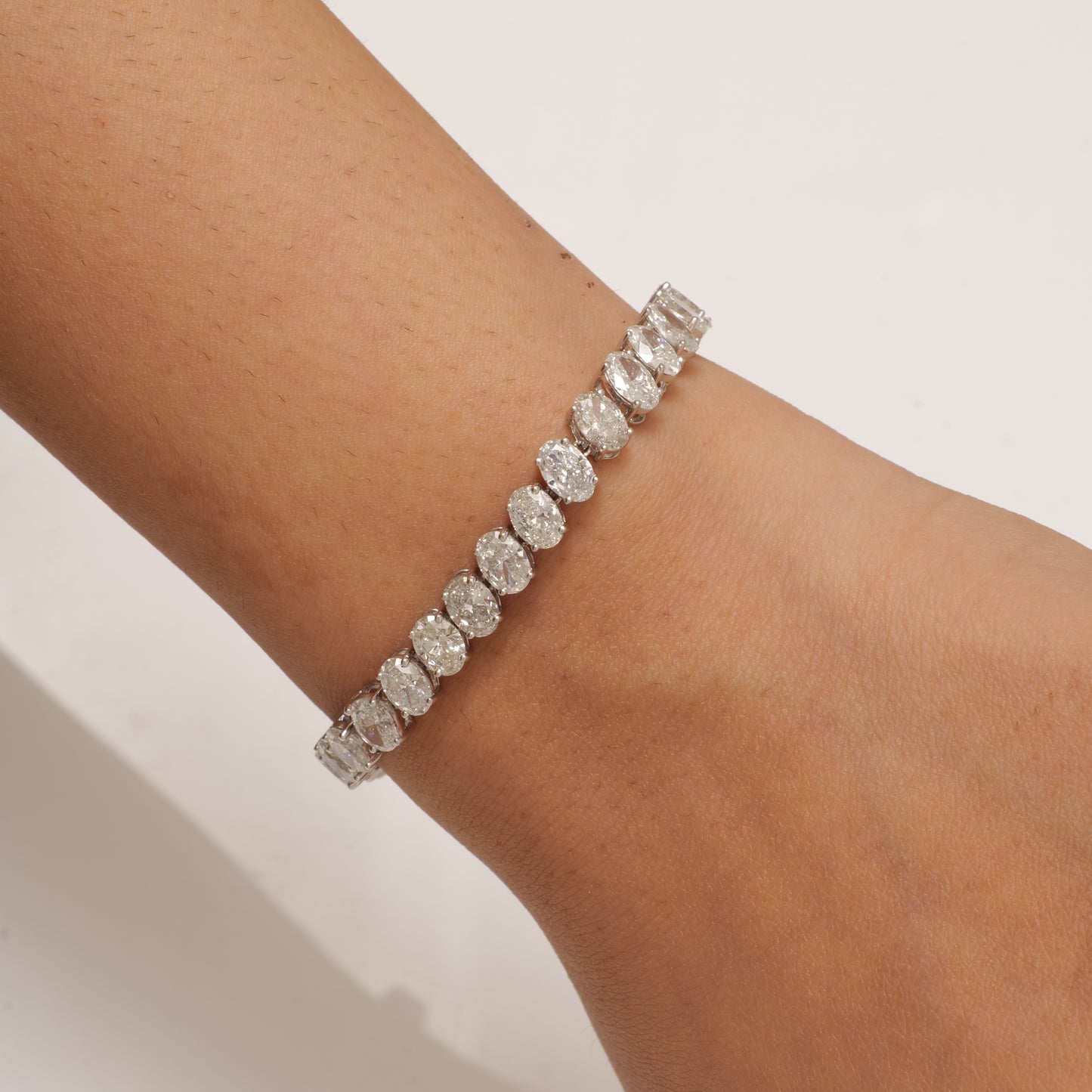 Oval Diamond Tennis Bracelet