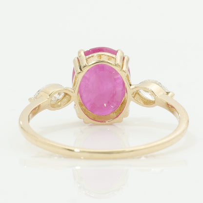 Oval Pink Ruby Ring