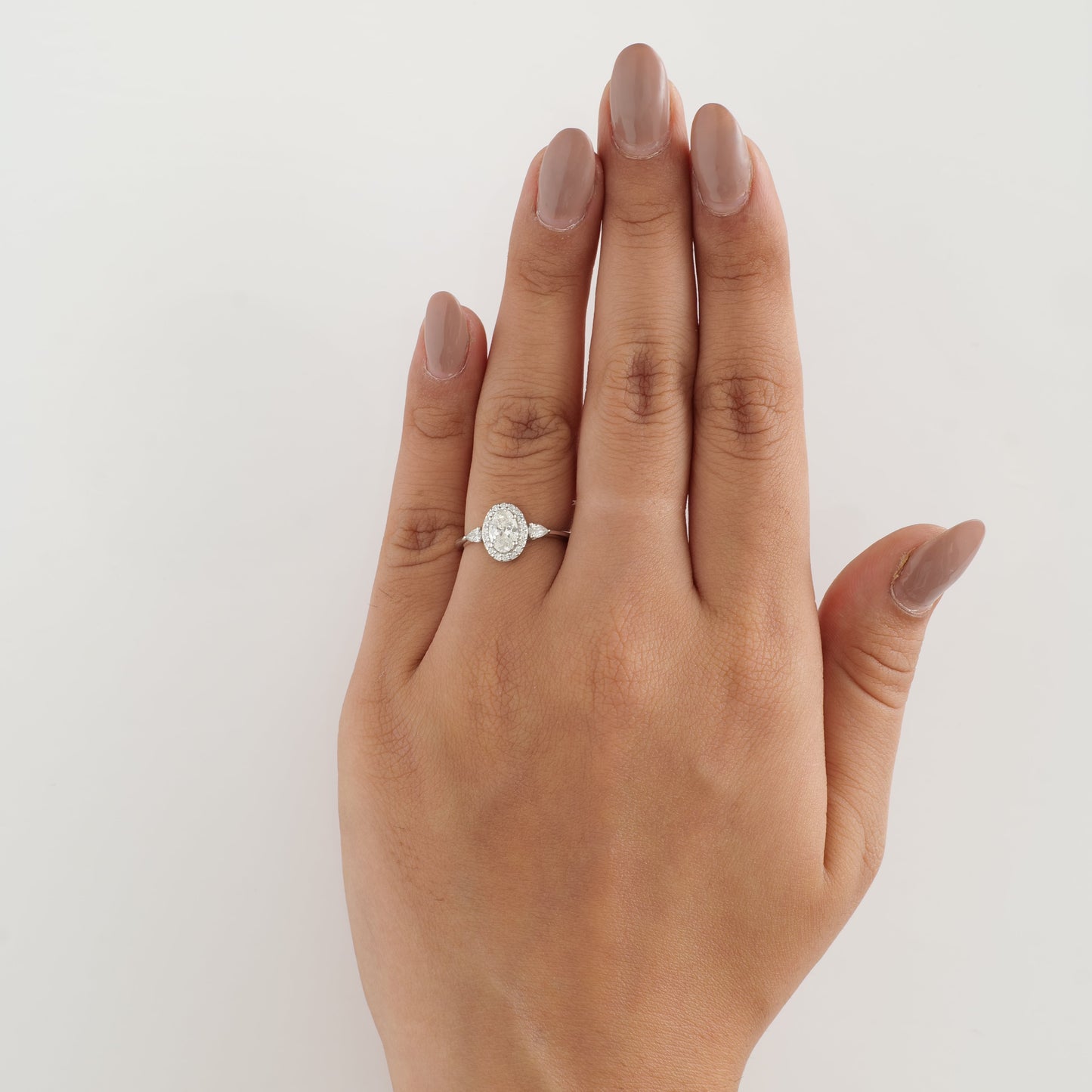 Oval Halo Diamond Ring
