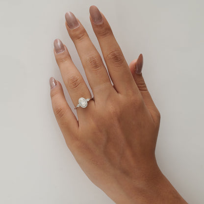 Oval Halo Diamond Ring