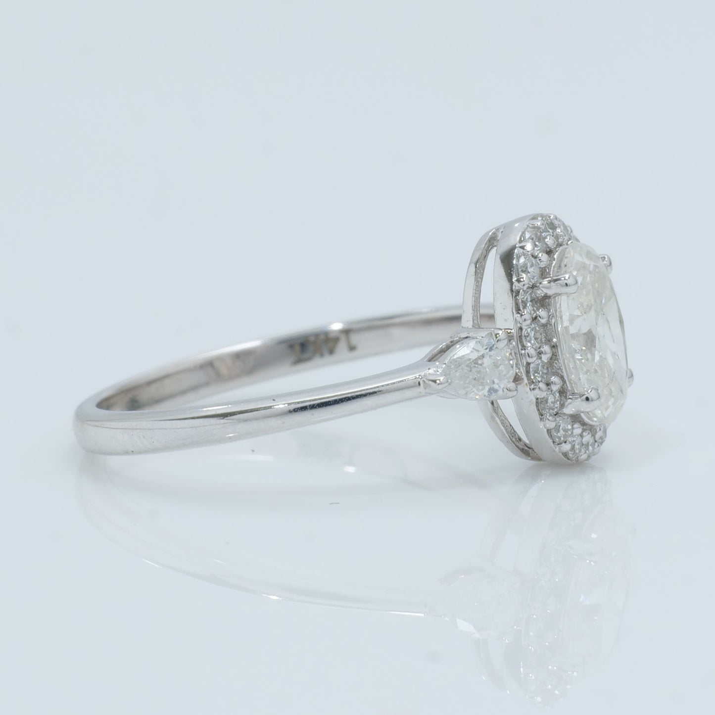Oval Halo Diamond Ring
