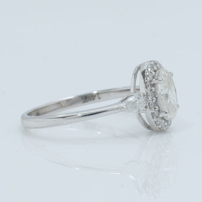 Oval Halo Diamond Ring