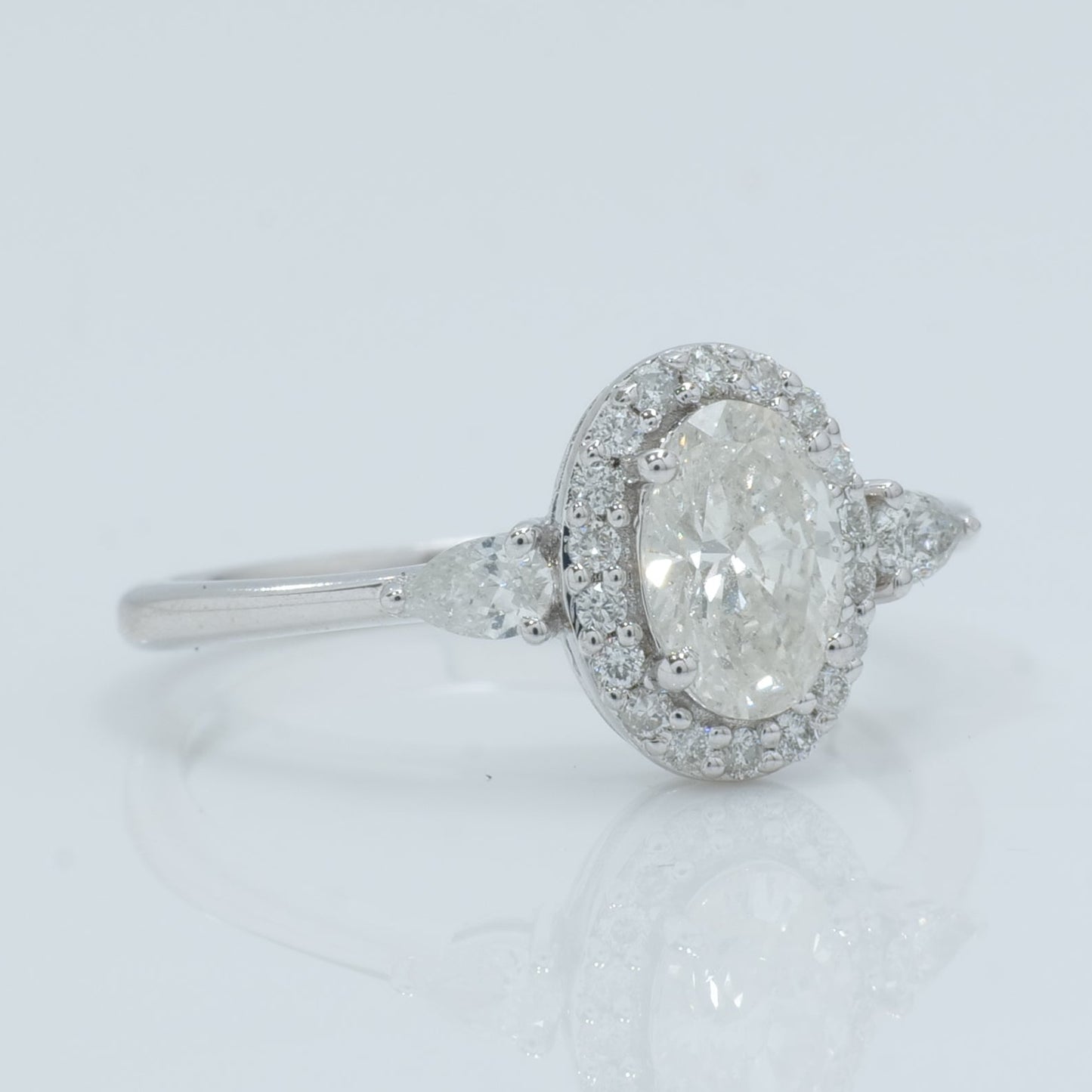 Oval Halo Diamond Ring