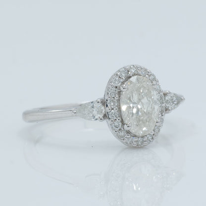 Oval Halo Diamond Ring