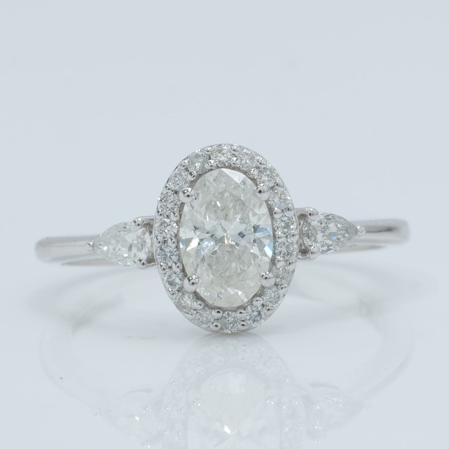 Oval Halo Diamond Ring