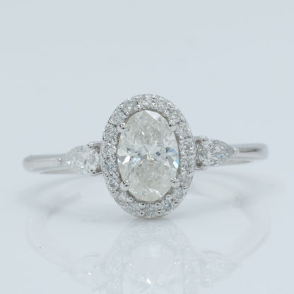 Oval Halo Diamond Ring