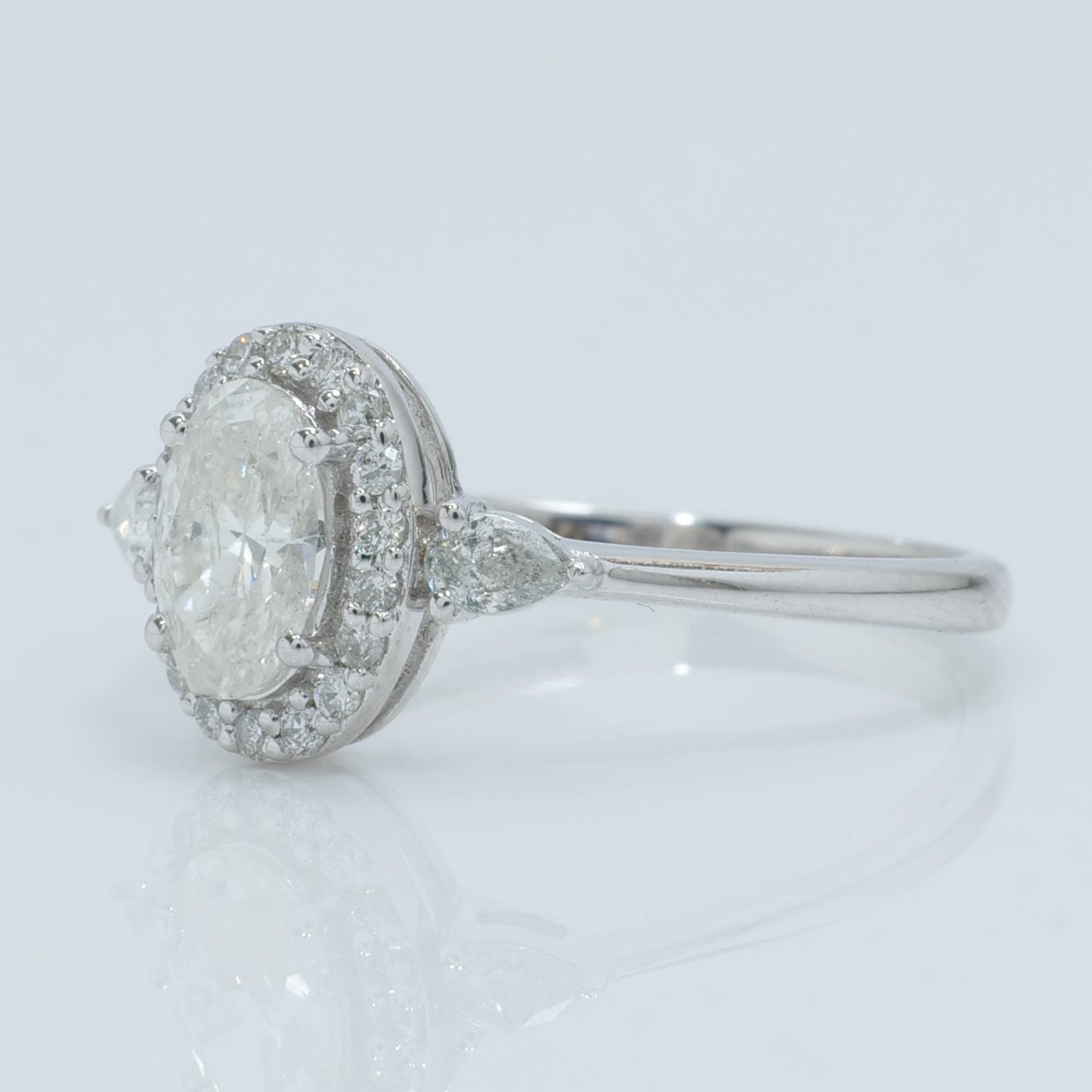 Oval Halo Diamond Ring
