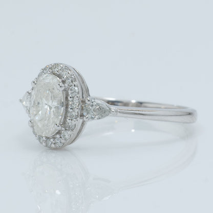 Oval Halo Diamond Ring