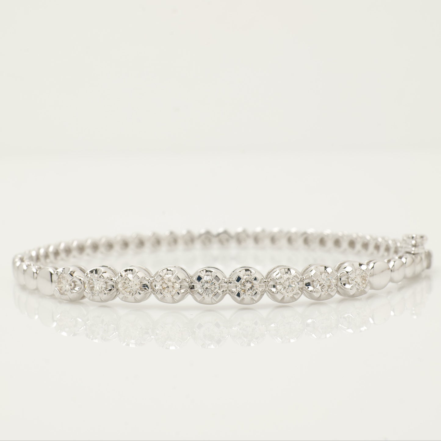 Solitaire Diamond Bracelet In 14kt Solid Gold