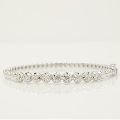 Solitaire Diamond Bracelet In 14kt Solid Gold