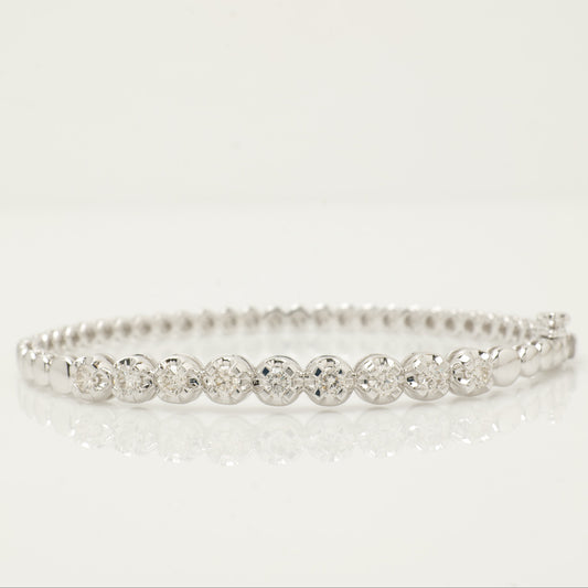 Solitaire Diamond Bracelet In 14kt Solid Gold