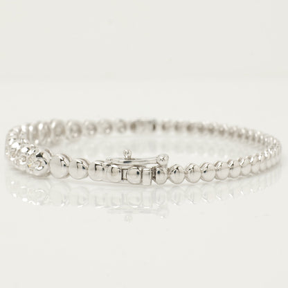 Solitaire Diamond Bracelet In 14kt Solid Gold