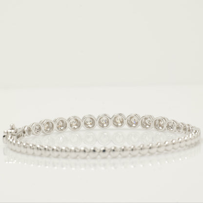 Solitaire Diamond Bracelet In 14kt Solid Gold