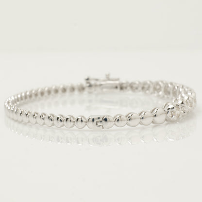Solitaire Diamond Bracelet In 14kt Solid Gold