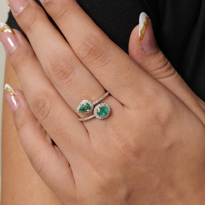 Bypass Emerald Ring