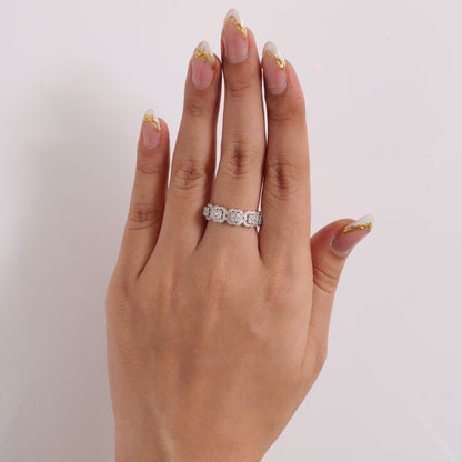 Cluster Diamond Band Ring