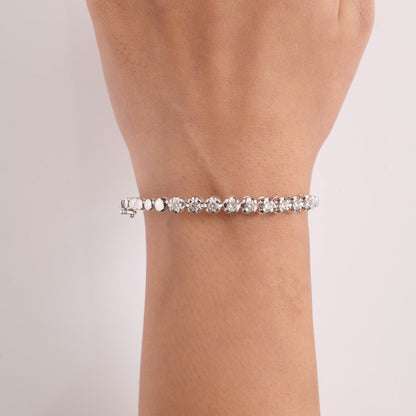 Solitaire Diamond Bracelet In 14kt Solid Gold