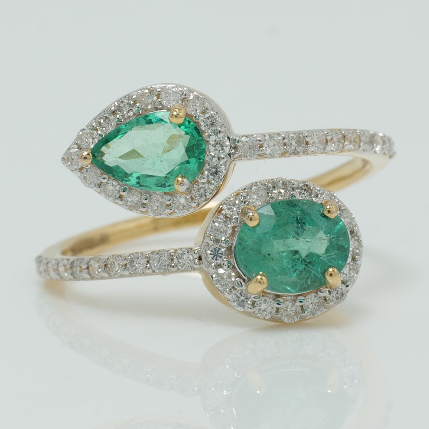 Bypass Emerald Ring