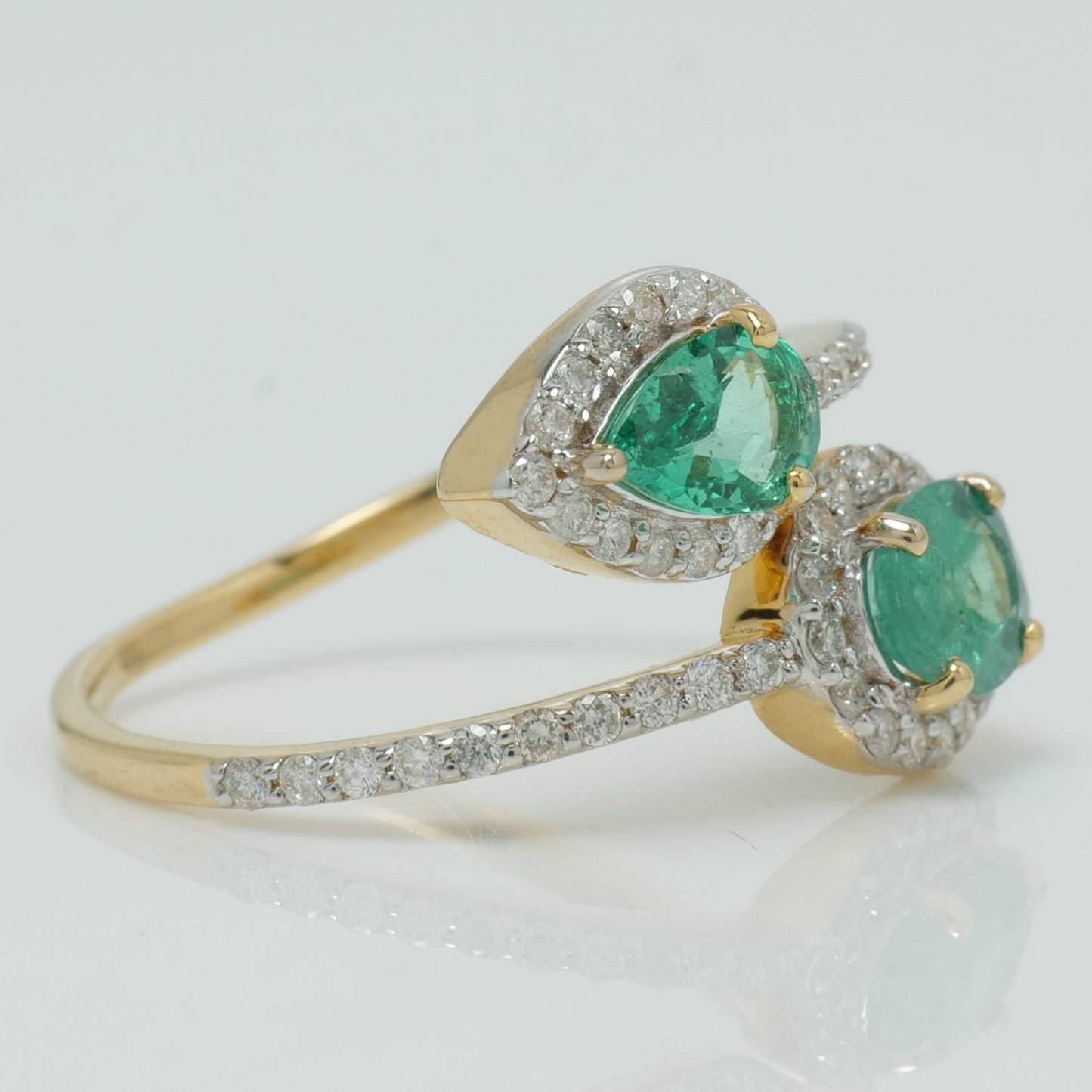 Bypass Emerald Ring