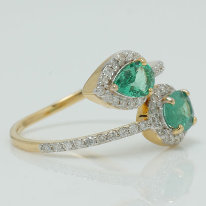 Bypass Emerald Ring