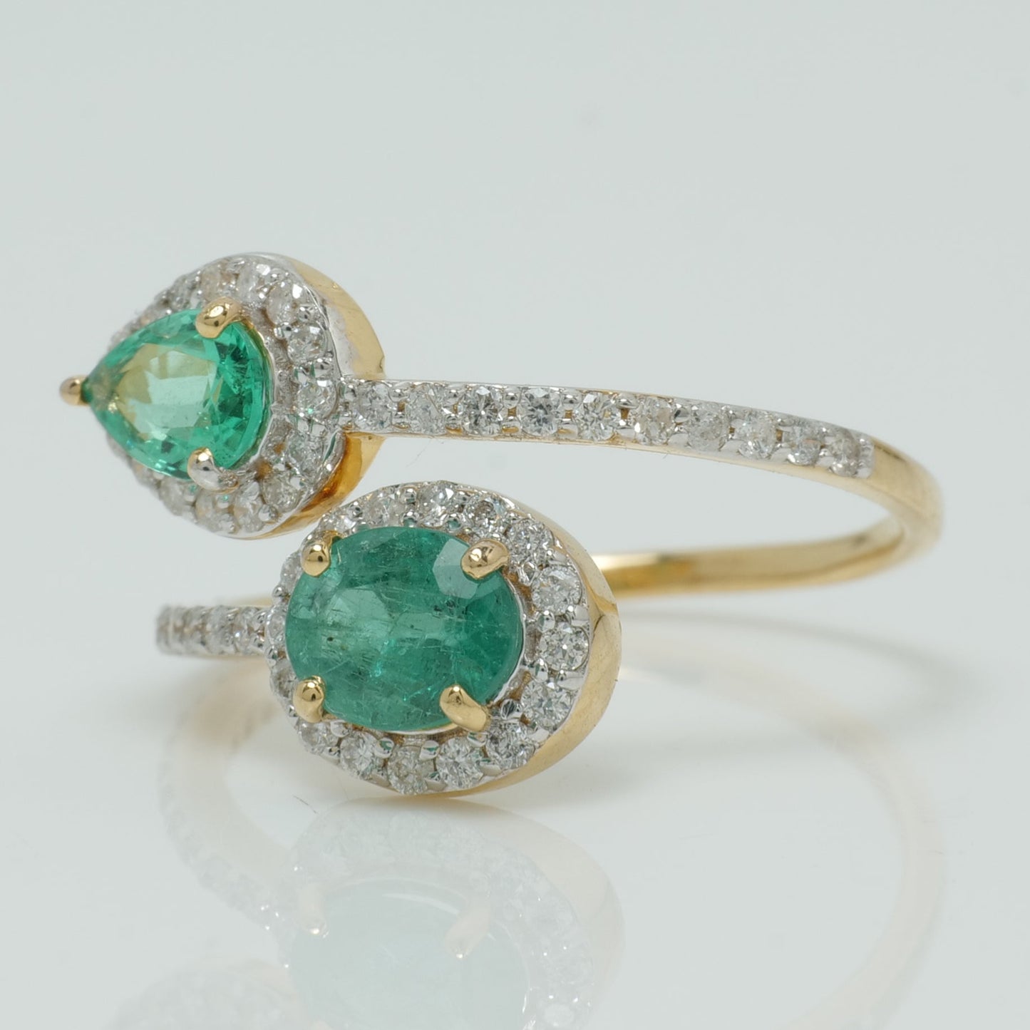 Bypass Emerald Ring