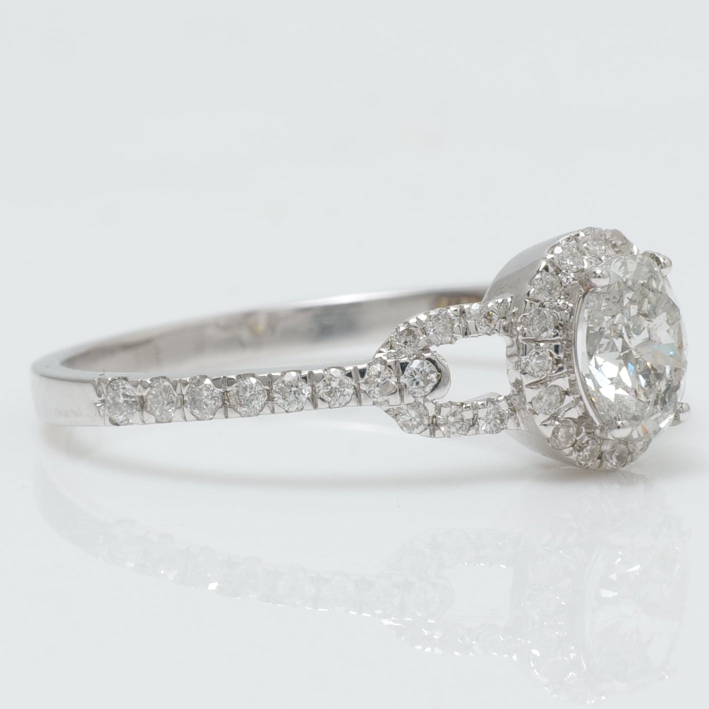 Oval Halo Solitaire Diamond Ring