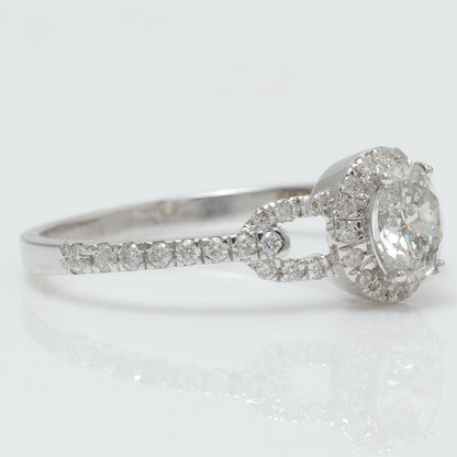 Oval Halo Solitaire Diamond Ring