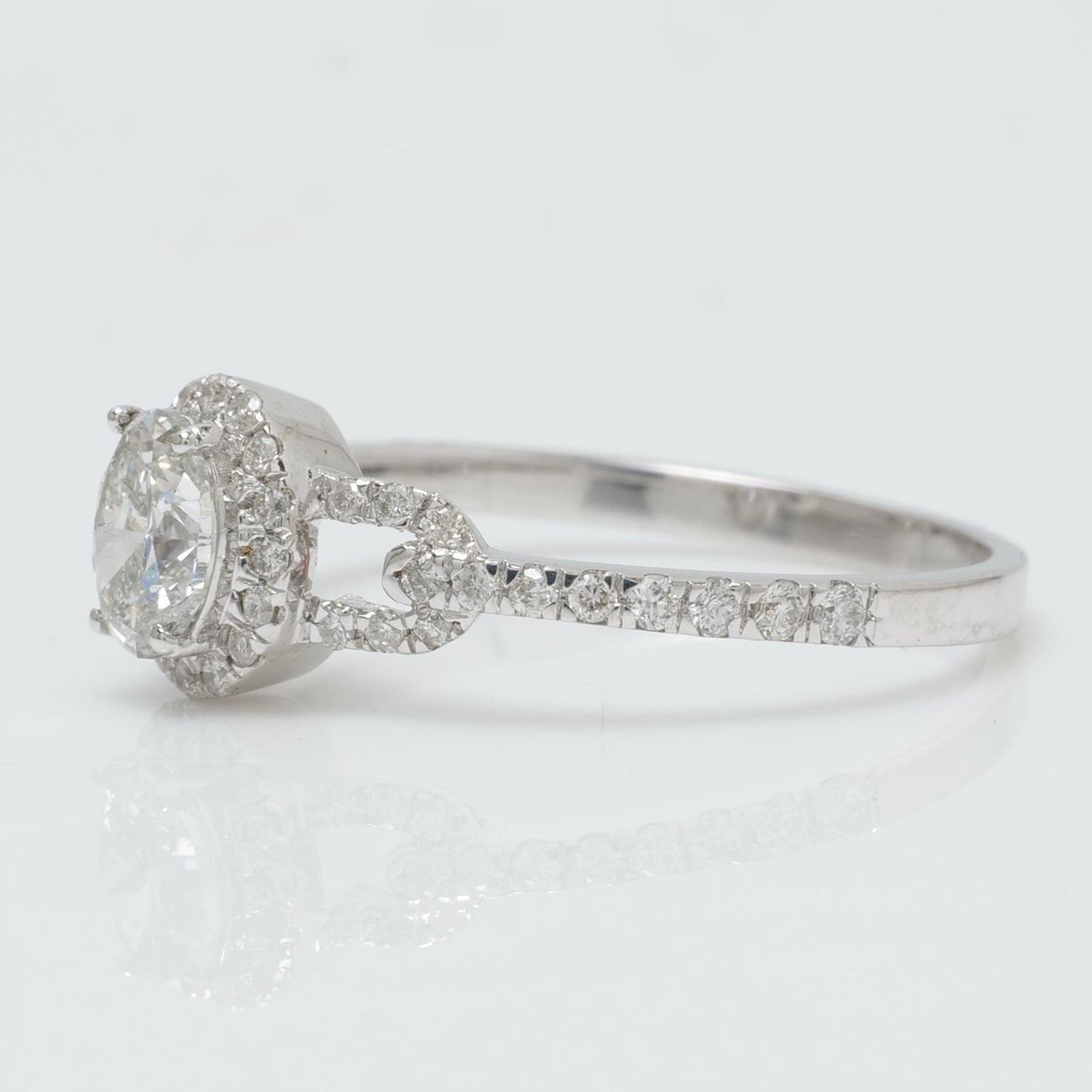 Oval Halo Solitaire Diamond Ring