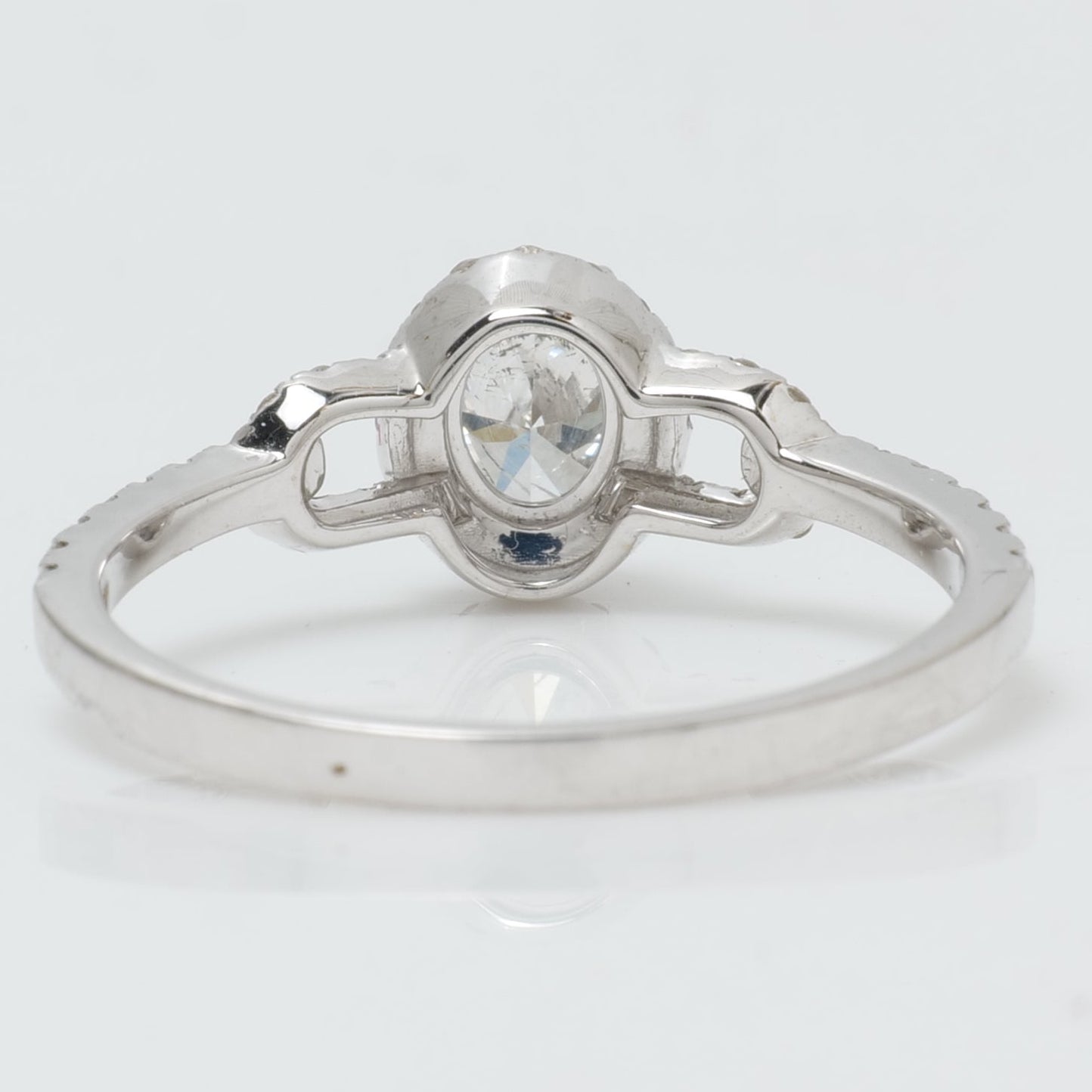 Oval Halo Solitaire Diamond Ring
