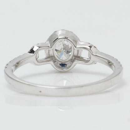 Oval Halo Solitaire Diamond Ring