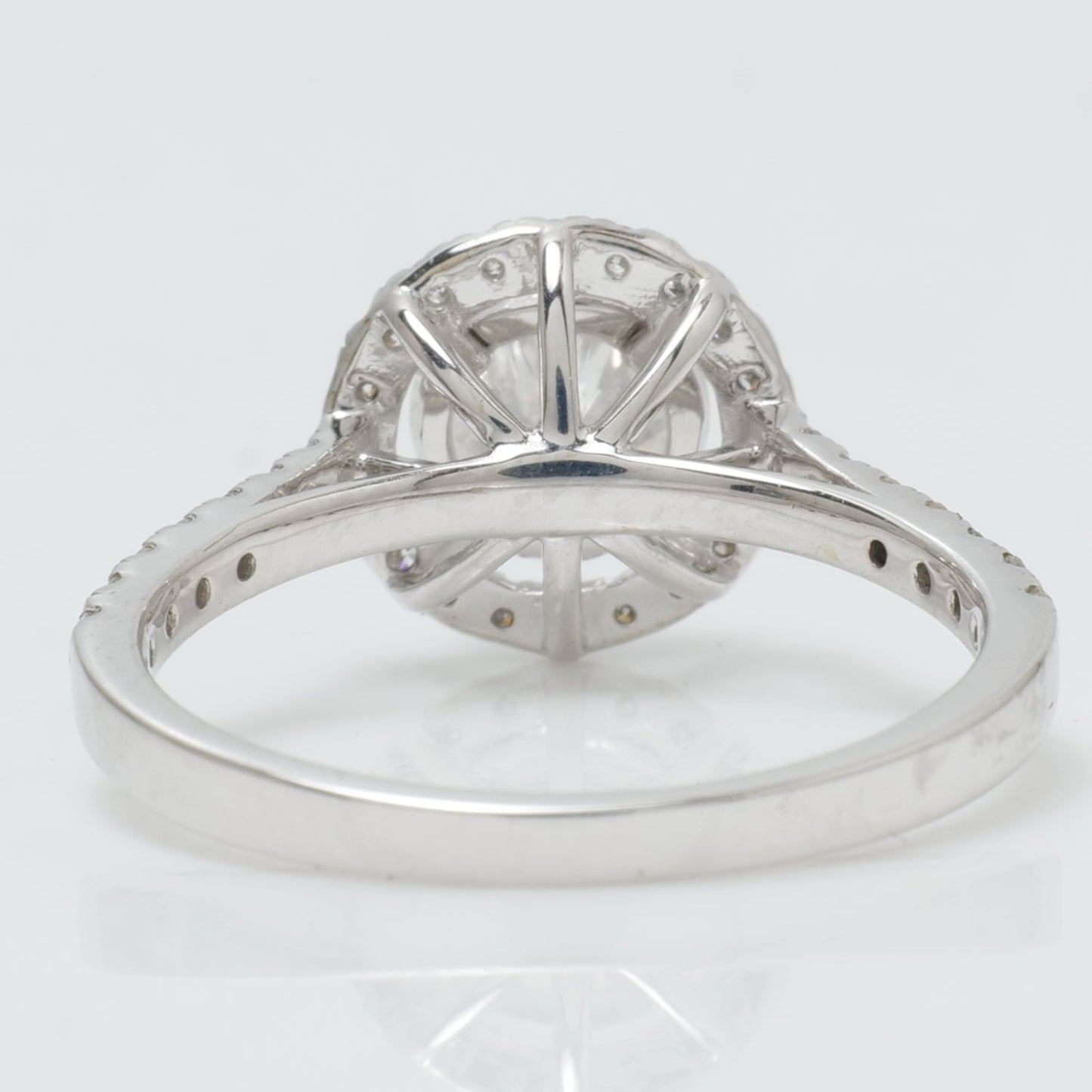 Round Halo Solitaire Diamond Ring