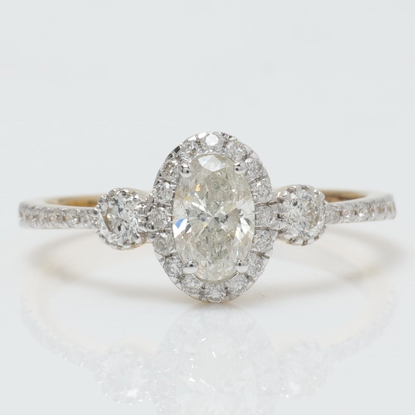 Oval Halo Diamond Ring