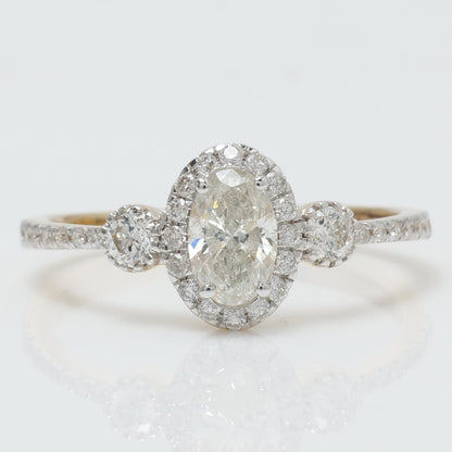 Oval Halo Diamond Ring