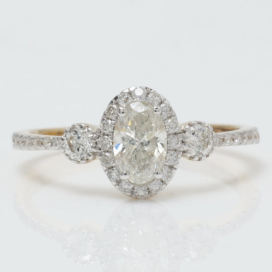 Oval Halo Diamond Ring