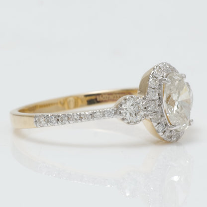 Oval Halo Diamond Ring