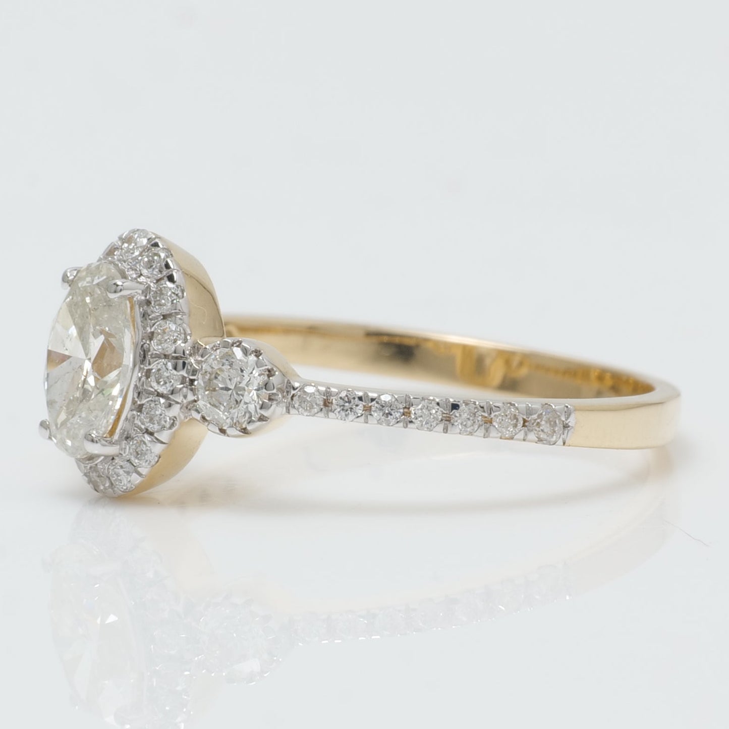 Oval Halo Diamond Ring
