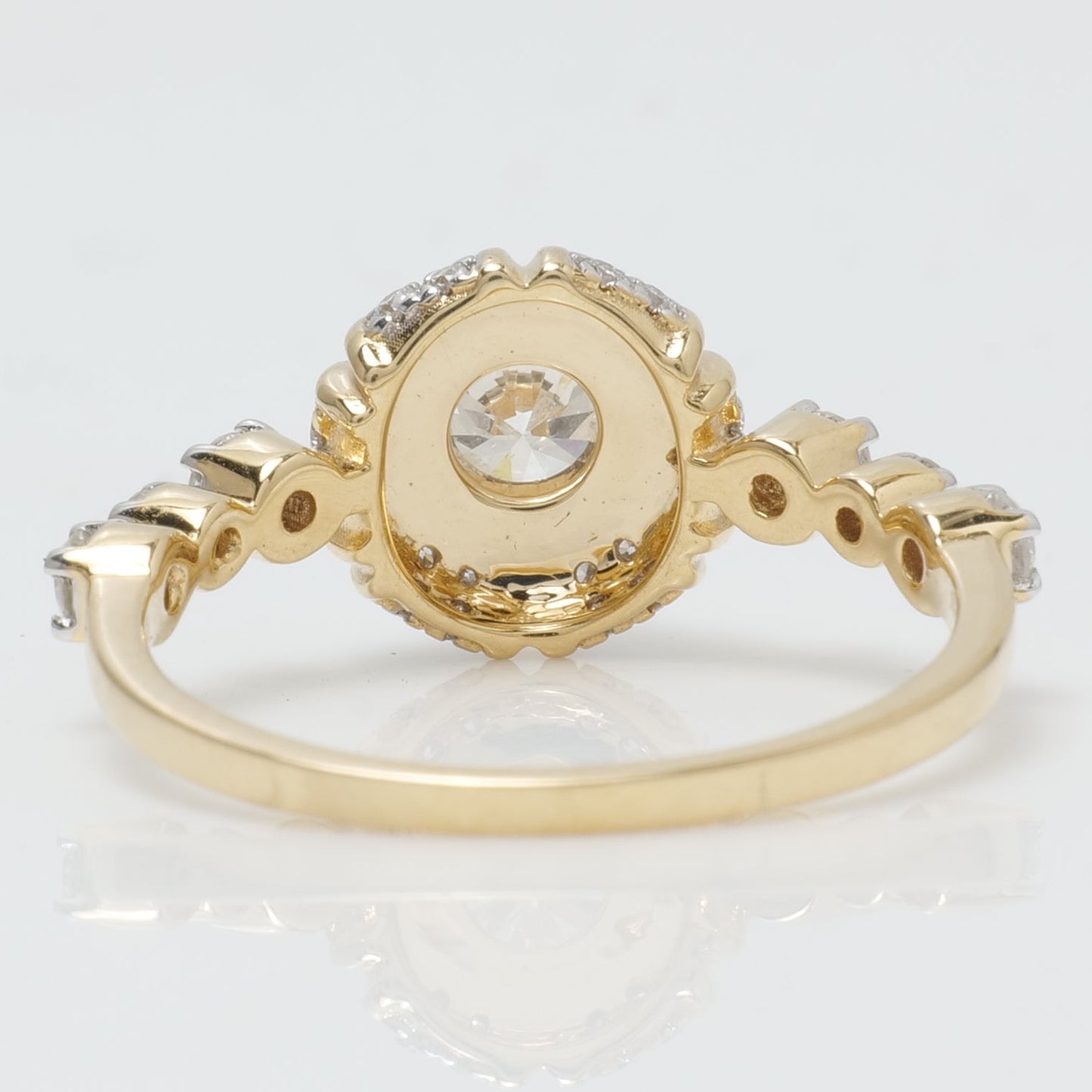 Sunburst Halo Diamond Ring