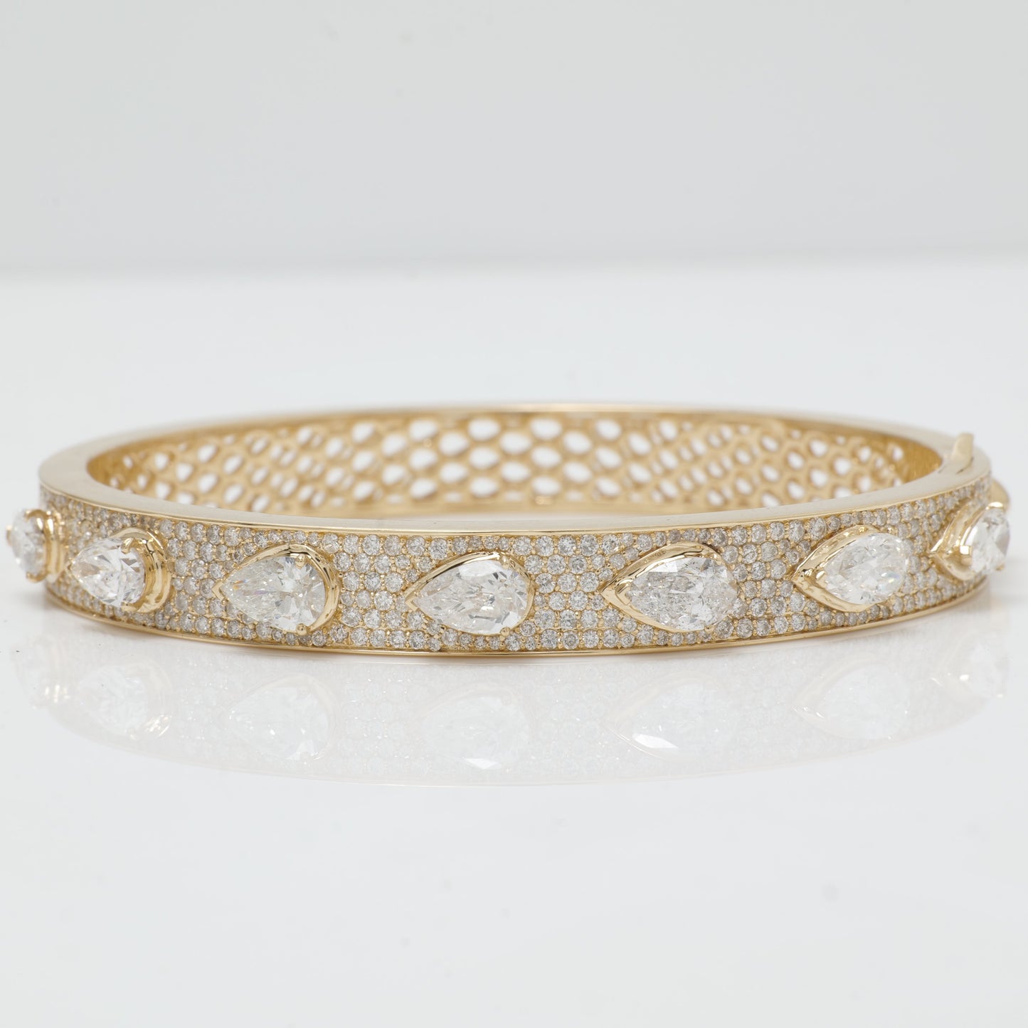 Teardrop Diamond Bangle Bracelet