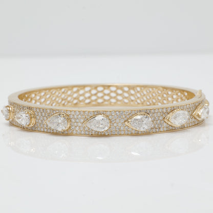 Teardrop Diamond Bangle Bracelet