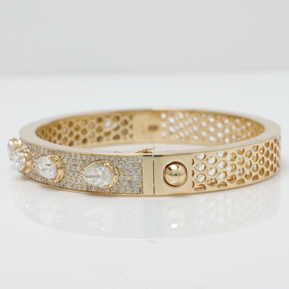 Teardrop Diamond Bangle Bracelet