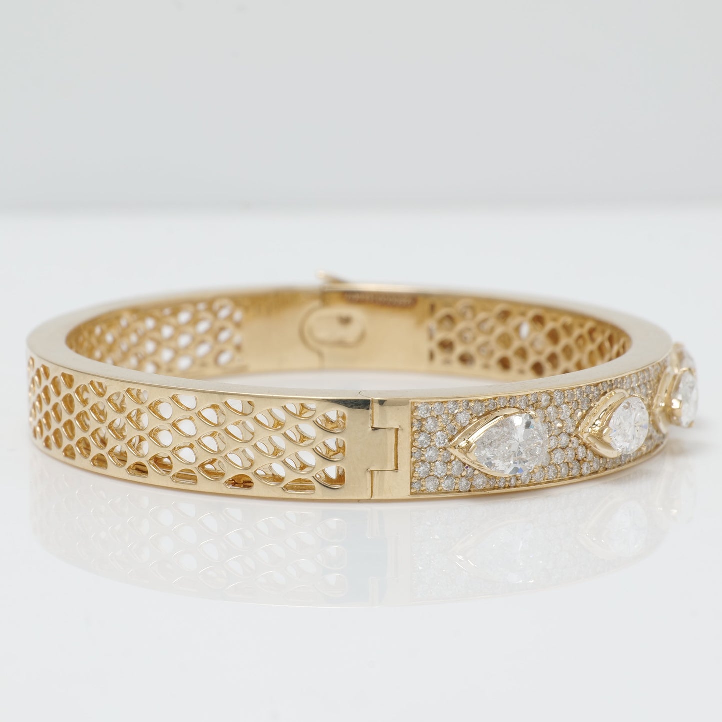 Teardrop Diamond Bangle Bracelet